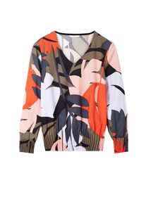 Sandwich, Damen Top, Navy / Khaki / Puder / Hellrot / Weiß