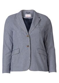 sheego Casual, Damen Femininer Blazer, Marine / Weiß