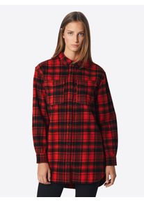 Tommy Jeans, Damen Bluse, Burgunder / Schwarz