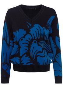 G-Star Raw, Damen Pullover 'Sangona flower', Dunkelblau / Schwarz