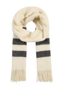 Polo Ralph Lauren, Damen Wollschal mit Fransen und Streifen, Creme / Schwarz