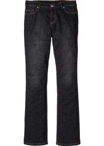 sheego Denim, Damen Denim Bootcut Stretch-Jeans Mila mit fünf Taschen, Black Denim