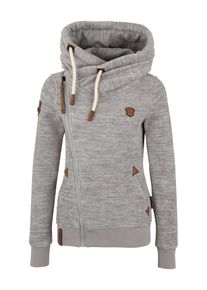 Naketano, Damen Fleecejacke '3sisch € Swansisch Minut', Braun / Graumeliert