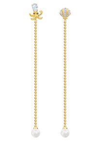 Swarovski, Damen Ohrstecker 'Ocean 5462583', Gold / Transparent