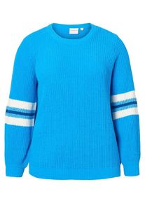 JUNAROSE, Damen Pullover, Himmelblau / Wei&szlig;