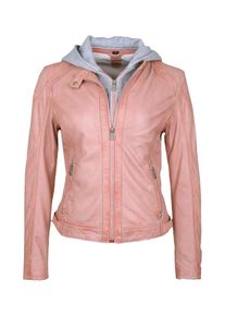 Gipsy, Damen Lederjacke 'Angy LAMAS', Hellgrau / Rosa