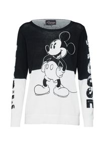 Princess Goes Hollywood, Damen Pullover 'Mickey black printed', Schwarz / Weiß