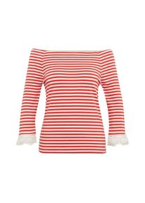 Tom Tailor Denim, Damen T-Shirt, Rot / Weiß