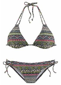 Buffalo, Damen Triangel-Bikini, Beige / Schwarz
