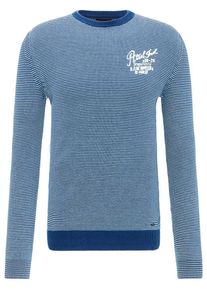 PETROL INDUSTRIES, Herren Pullover, Blau / Wei&szlig;