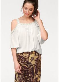 Aniston, Damen Bluse, Wollweiß