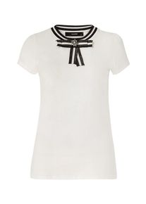 Hallhuber, Damen T-Shirt, Schwarz / Weiß