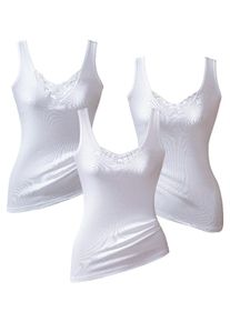 Petite Fleur, Damen Spitzenhemd, Wei&szlig;