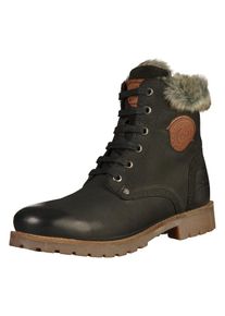 Dockers by Gerli, Damen Schn&uuml;rstiefel aus Leder, Schwarz