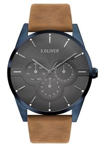 s.Oliver RED LABEL, Herren uhr 'SO-3571-LM', Dunkelblau / Braun / Schwarz
