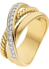 Christ, Damen Ring '86781581', Gold / Weiß