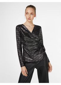 Desires, Damen Bluse 'Tova 1', Schwarz / Silber