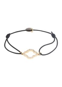 lua Accessories, Damen Armband 'Floris', Gold / Schwarz