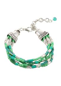 ABOUT YOU, Damen Armband 'LISANNA', Grün / Silber