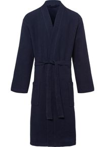 Schiesser, Herren Bademantel, Dunkelblau