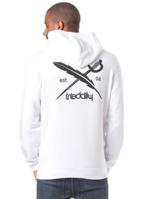 Iriedaily, Herren 'Back Flag' Kapuzenpullover, Wei&szlig;