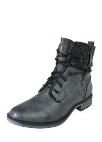 Mustang, Damen Schn&uuml;rboots im Vintage-Look, Graphit
