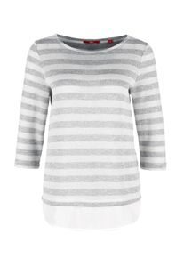s.Oliver RED LABEL, Damen Shirt, Graumeliert / Weiß