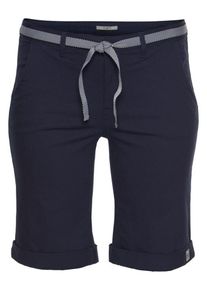Tom Tailor, Damen Polo Team Bermudas (Set, 2 tlg., mit Bindeg&uuml;rtel), Navy