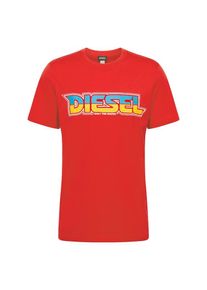 Diesel, Herren Shirt 'Just-B', T&uuml;rkis / Gelb / Neonrot