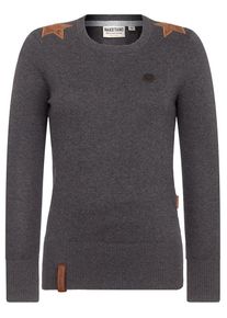 Naketano, Damen Pullover 'Hans Glanz', Braun / Dunkelgrau