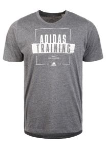 adidas Performance, Herren Trainingsshirt 'Freelift 19', Graumeliert / Weiß
