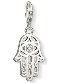 Thomas Sabo, Damen Charm-Einhänger 'Fatimas Hand, DC0030-725-14', Silber / Weiß
