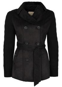 Roosevelt, Damen Kurzmantel mit abnehmbarem Gürtel, Schwarz