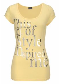 Laura Scott, Damen Print-Shirt, Gelb