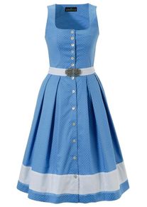 BERWIN & WOLFF BERWIN & WOLFF, Damen Trachtenkleid mit Perlmuttknöpfe, Blau / Weiß