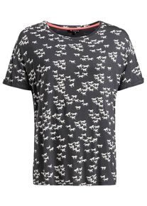 Khujo, Damen T-Shirt 'Ornate Print', Schwarz / Wei&szlig;