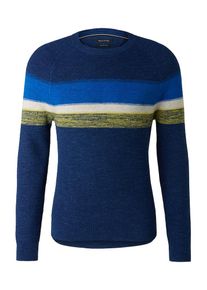 Marc O'Polo Marc O'Polo, Herren Pullover, Blau / Navy / Gelbmeliert / Wollwei&szlig;