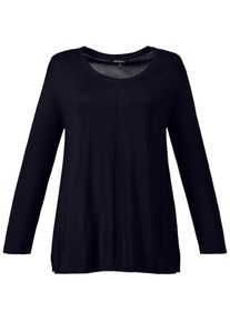 Ulla Popken, Damen Feinstrick Pullover, Dunkelblau