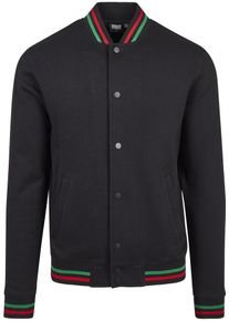 Urban Classics, Herren 3-Tone College Sweat Jacket, Grün / Rot / Schwarz