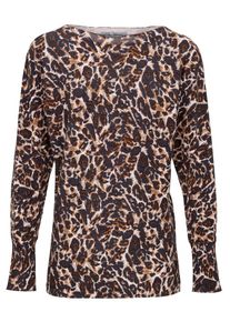 Heine, Damen Pullover, Sand / Schwarz