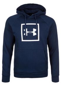 Under Armour, Herren Kapuzenpullover 'Rival', Dunkelblau / Wei&szlig;