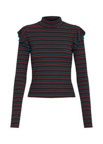 Urban Classics, Damen Shirt, Grün / Rot / Schwarz