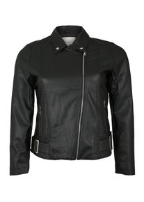 Lost Ink Plus, Damen Jacke 'PU JACKET WITH BUCKLES', Schwarz