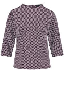 Taifun, Damen Pullover, Beere / Wei&szlig;