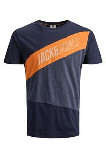 Jack & Jones JACK & JONES, Herren T-Shirt, Nachtblau / Himmelblau