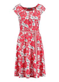 Taifun, Damen Kleid, Rot / Schwarz / Weiß