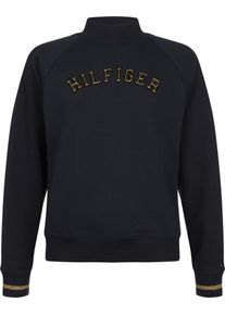 Tommy Hilfiger, Damen Sweatshirt 'MICA MOCK', Nachtblau / Gold