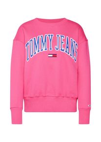 Tommy Jeans, Damen Sweatshirt 'TOMMY CLASSICS LOGO CREW', Blau / Pink