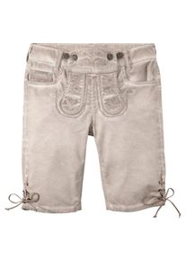 Marjo, Damen Trachtenbermuda in Oil-Washed-Optik, Hellbeige