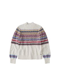 Abercrombie & Fitch Abercrombie & Fitch, Damen Pullover 'CABLE MOCK NECK & PATTERN', Creme